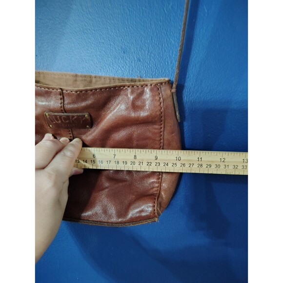 Lucky Brand Purse Crossbody Bag Distressed Boho Leather Bag - Picture 5 of 9